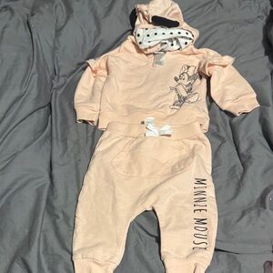 Disney Peach Minnie Mouse Kids Matching Set